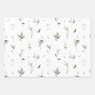 Ensemble de 3 feuilles plates de papier à feuillag