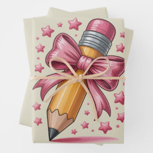 Ensemble de 3 feuilles plates de papier cadeau