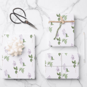 Ensemble de 3 feuilles plates de papier d'emballag