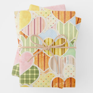 Ensemble de 3 feuilles plates de papier d'emballag