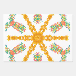 Ensemble de 3 feuilles plates de papier d'emballag