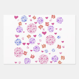 Ensemble de 3 feuilles plates de papier d'emballag