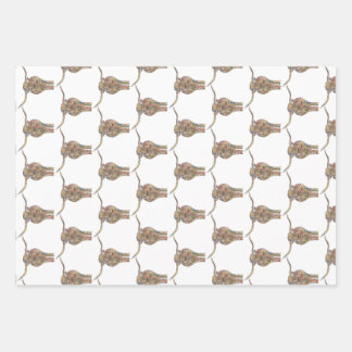 Ensemble de 3 feuilles plates de papier d'emballag