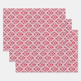 Ensemble de 3 feuilles plates de papier d'emballag