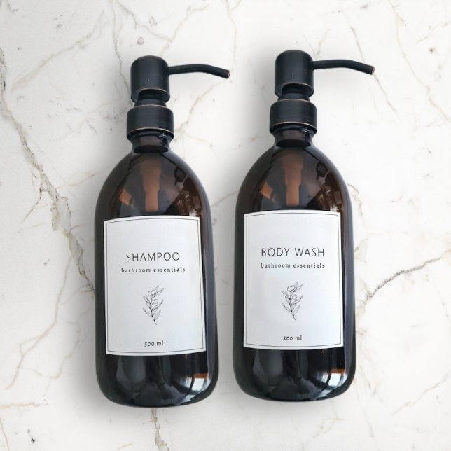 Ensemble de 4 Étiquettes de salle de bain en vinyl (Créateur téléchargé)