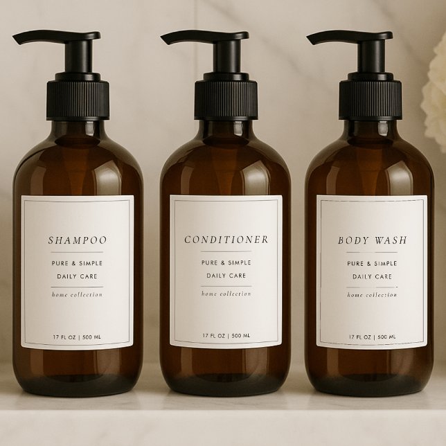 Ensemble de 4 Étiquettes de salle de bain personna (Créateur téléchargé)