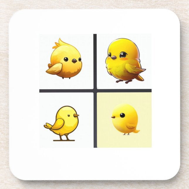 Ensemble de 6 dessous de verre durables mignons pe (Devant)