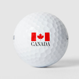 Ensemble de balle de golf du drapeau canadien   fi