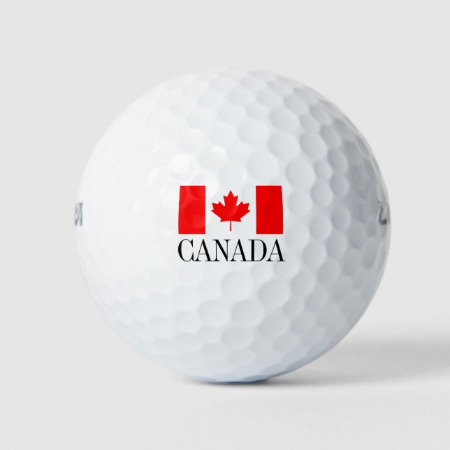 Ensemble de balle de golf du drapeau canadien | fi (Devant)