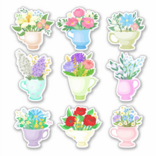 Ensemble de bouquets autocollants