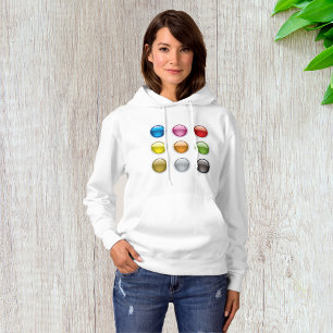 Ensemble de boutons colorés Sweat - shirt à capuch