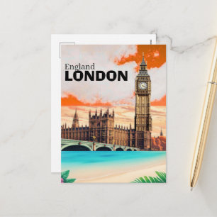 Ensemble de Cartes Postales à l'Aquarelle de Londr