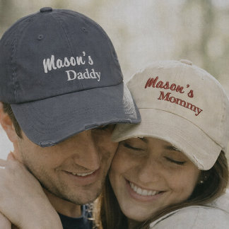Ensemble de casquettes brodées Matching Mommy Dadd
