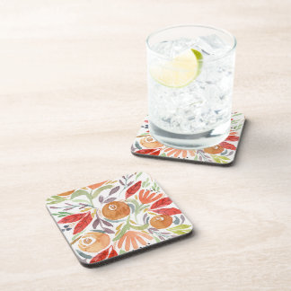 Ensemble de dessous de verre aquarelle florale aut