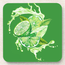 Ensemble de dessous de verre Citrus frais - Dessin