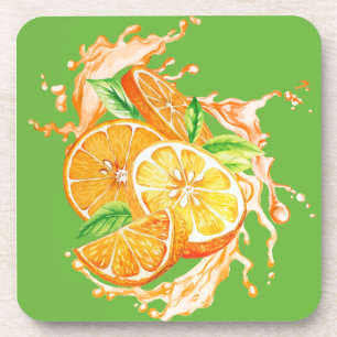 Ensemble de dessous de verre Citrus frais - Dessin