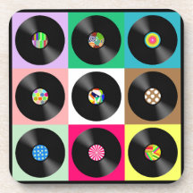 Ensemble de Dessous de verre d'albums d'enregistre