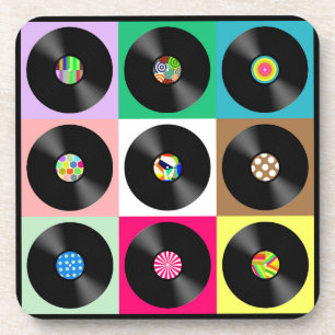 Ensemble de Dessous de verre d'albums d'enregistre