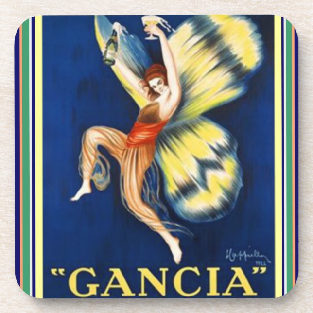 Ensemble de dessous de verre d'annonce de "Gancia" (Devant)