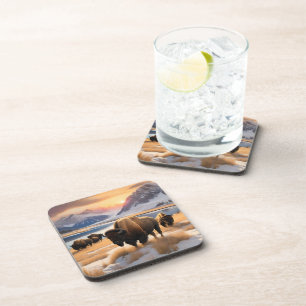 Ensemble de Dessous de verre de Buffalo de Yellows