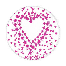 Ensemble de Dessous de verre de coeur pétales