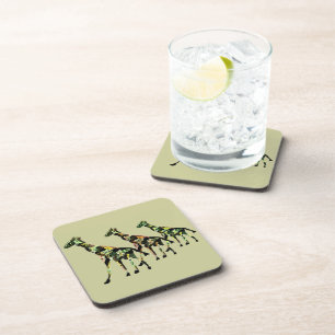 Ensemble de dessous de verre de girafes