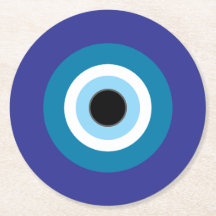 Ensemble de Dessous de verre de l'oeil du mal rond