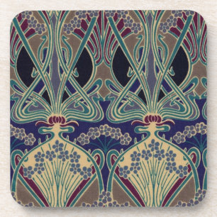 Ensemble de dessous de verre de Nouveau d'art