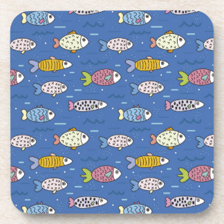 ensemble de dessous de verre de vie océanique