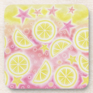 Ensemble de dessous de verre en limonade rose