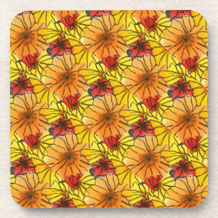 Ensemble de Dessous de verre floraux "Fiesty Flora
