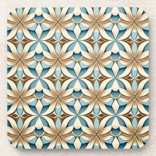 Ensemble de Dessous de verre floraux géométriques