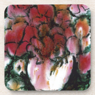 Ensemble de Dessous de verre floraux "Vase rose"