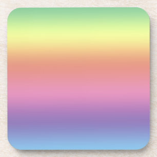Ensemble de dessous de verre - Rayures arc-en-ciel