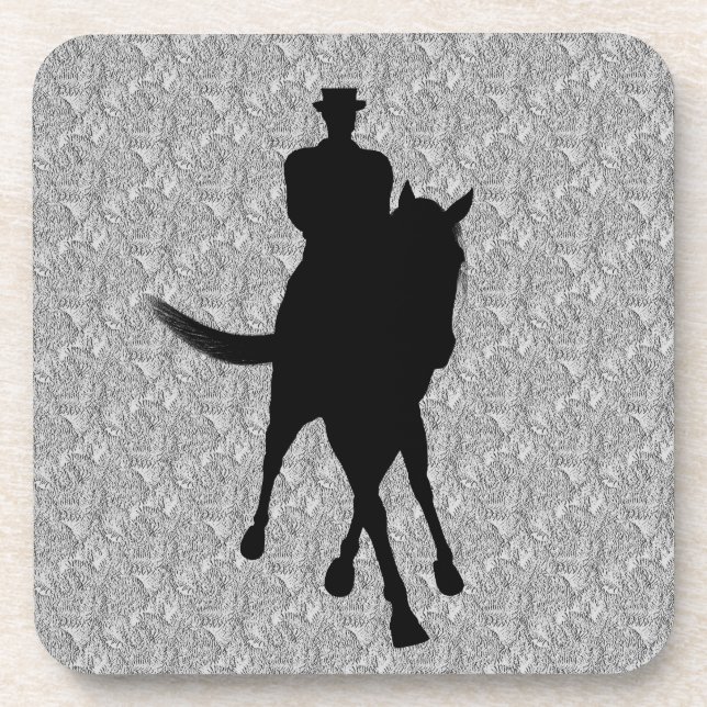 Ensemble De Dessous de verre Silhouette À Cheval E (Devant)