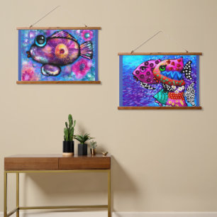 Ensemble de deux tapisseries de 36 po x 26 po Pois