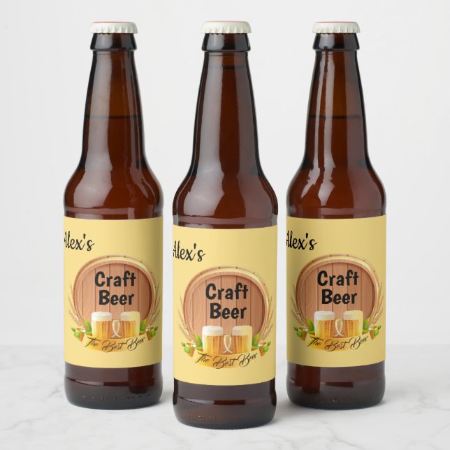 Ensemble de Étiquettes de bières personnalisés (Bouteilles)