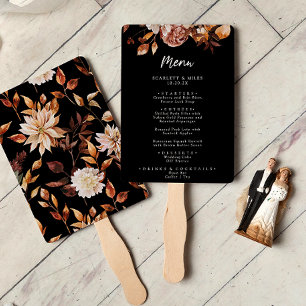 Ensemble de éventails de menu floral d'automne noi