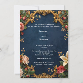 Ensemble de Faire-part de mariage Roses romantique