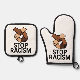 Ensemble De Gant De Cuisine Et De Manique Arrêter le racisme