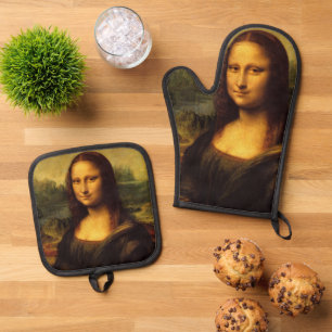 Ensemble De Gant De Cuisine Et De Manique Art classique Mona Lisa