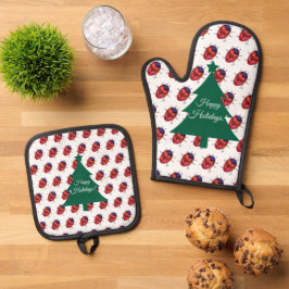 ENSEMBLE DE GANT DE CUISINE ET DE MANIQUE ART LADYBUG