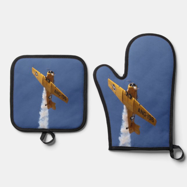 Ensemble De Gant De Cuisine Et De Manique Avion de guerre (Recto)