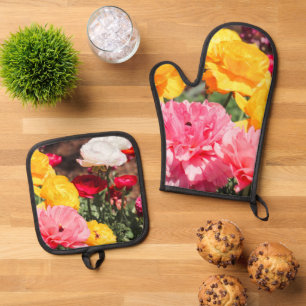 Ensemble De Gant De Cuisine Et De Manique Bouquet de soleil