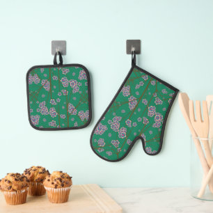 Ensemble De Gant De Cuisine Et De Manique Branches particulières