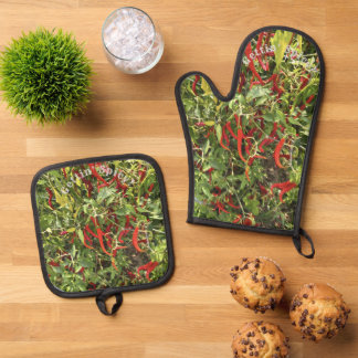 Ensemble De Gant De Cuisine Et De Manique Ça chauffe 
