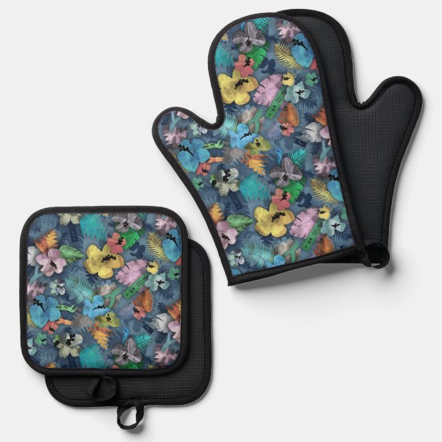 Ensemble De Gant De Cuisine Et De Manique Cadeau d'électricien - Mens Oven Mitt - Impression (Recto/Verso)