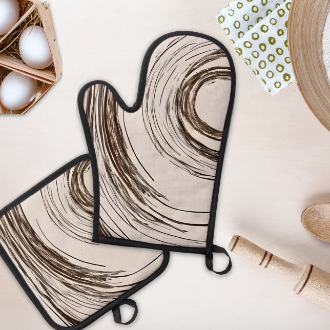 Ensemble De Gant De Cuisine Et De Manique Cercles Boho Chic (The perfect addition to any Boho Chic kitchen.)