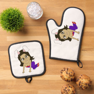 Ensemble De Gant De Cuisine Et De Manique chibi bunnygirl