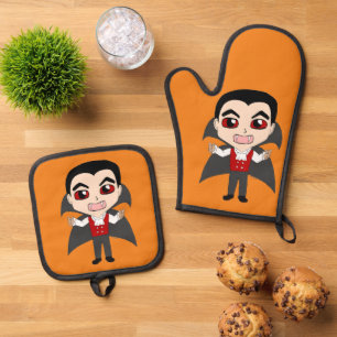 Ensemble De Gant De Cuisine Et De Manique chibi vampire